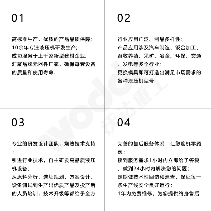 眾多企業(yè)選擇沃達重工的4大理由